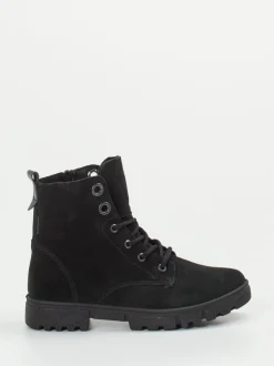 Ricosta – Schnürboots aus Veloursleder schwarz
