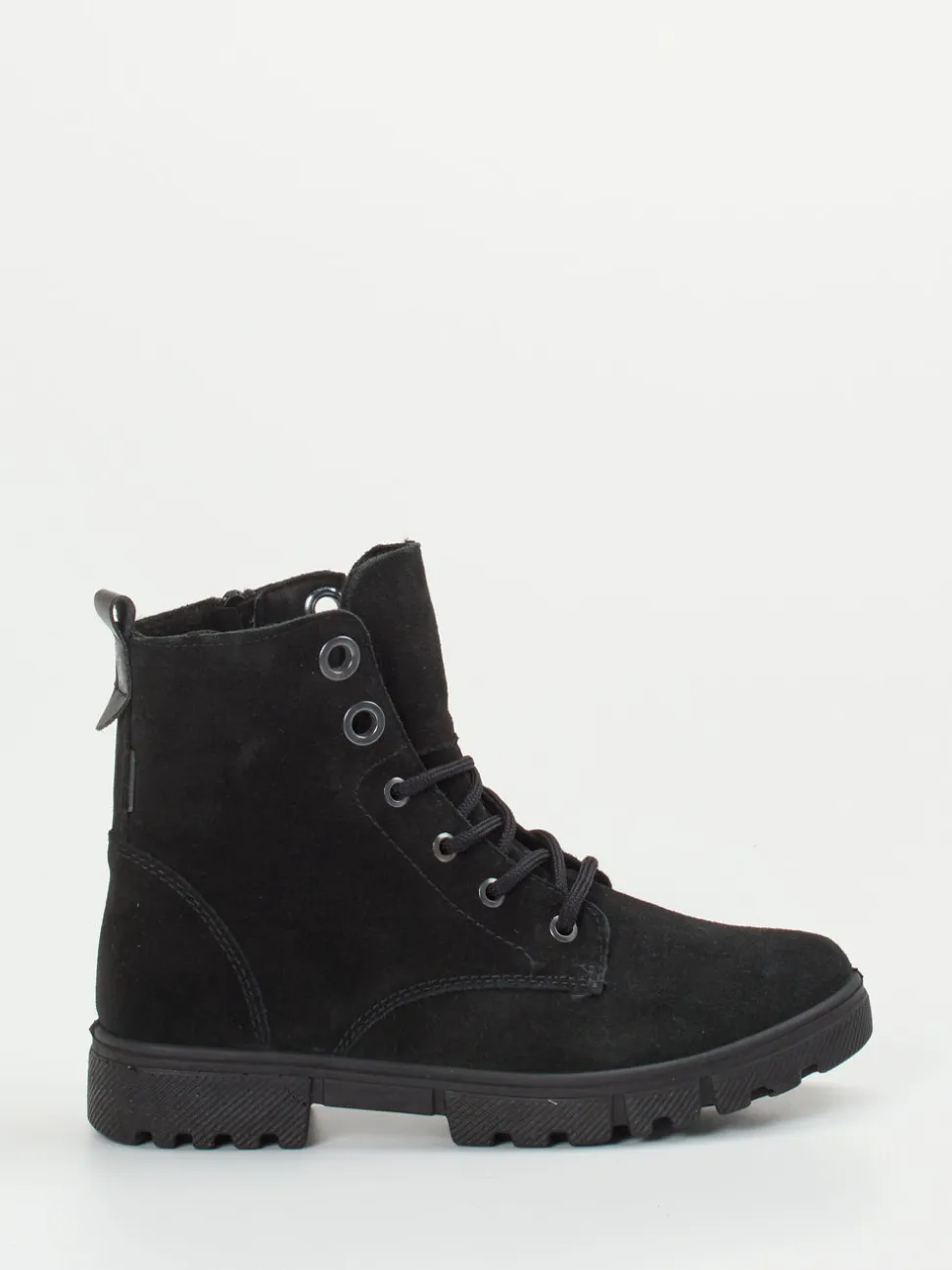 Ricosta – Schnürboots aus Veloursleder schwarz