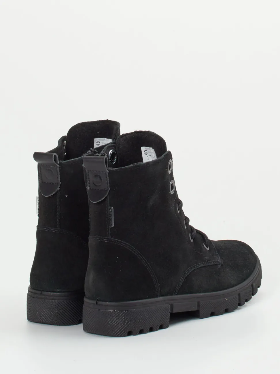 Ricosta – Schnürboots aus Veloursleder schwarz