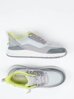 Ricosta – Sneaker aus Veloursleder und Mesh grau