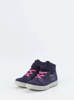 Ricosta – Sneaker Mid-Cut aus Veloursleder Dunkelviolett