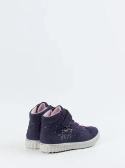 Ricosta – Sneaker Mid-Cut aus Veloursleder Dunkelviolett
