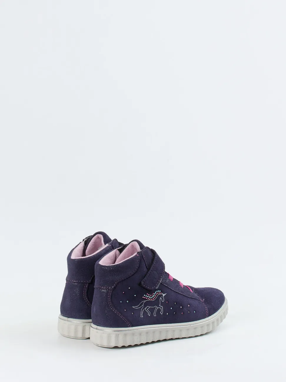Ricosta – Sneaker Mid-Cut aus Veloursleder Dunkelviolett