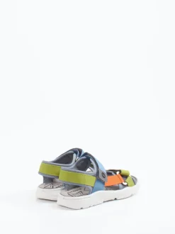 Ricosta – Trekking-Sandale aus Textil grau bunt