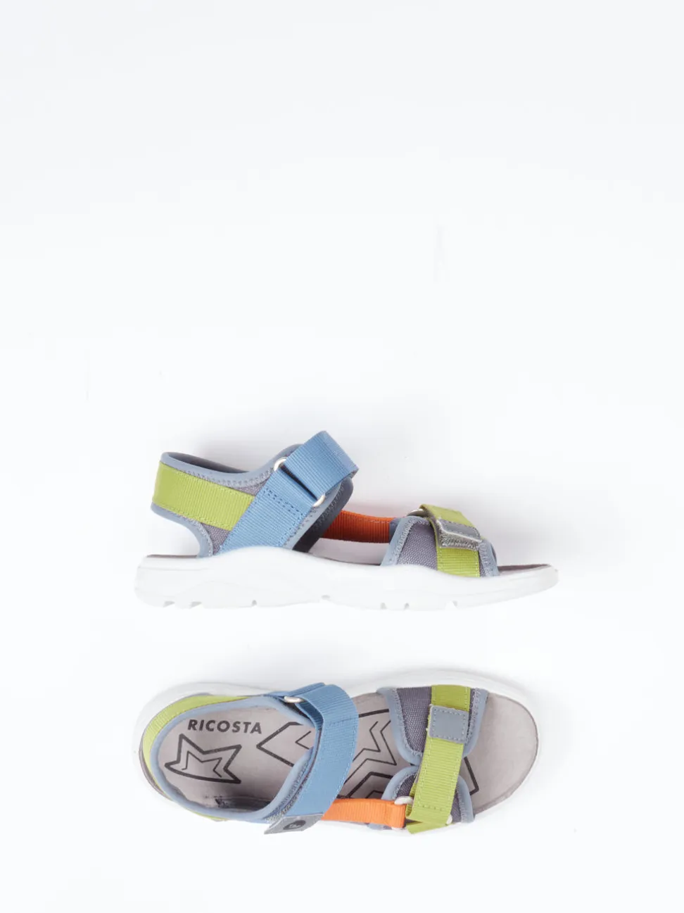 Ricosta – Trekking-Sandale aus Textil grau bunt