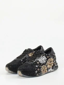 Rise – Fashion-Sneaker aus Metallic mit Strassbesatz