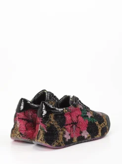 Rise – Low-Top Sneaker aus Textil mit Strassbesatz