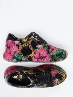 Rise – Low-Top Sneaker aus Textil mit Strassbesatz