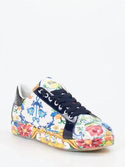 Rise – Sneaker aus geprägtem Leder mit Barockprint