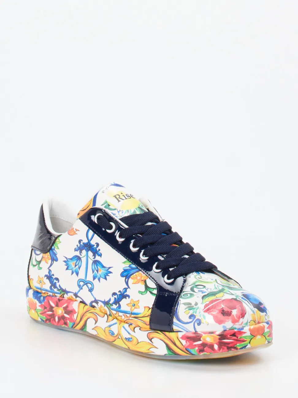 Rise – Sneaker aus geprägtem Leder mit Barockprint