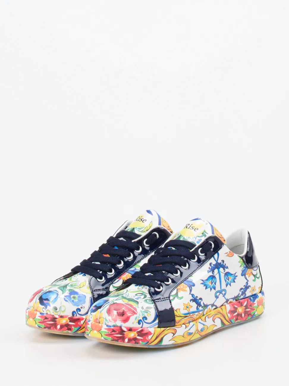 Rise – Sneaker aus geprägtem Leder mit Barockprint