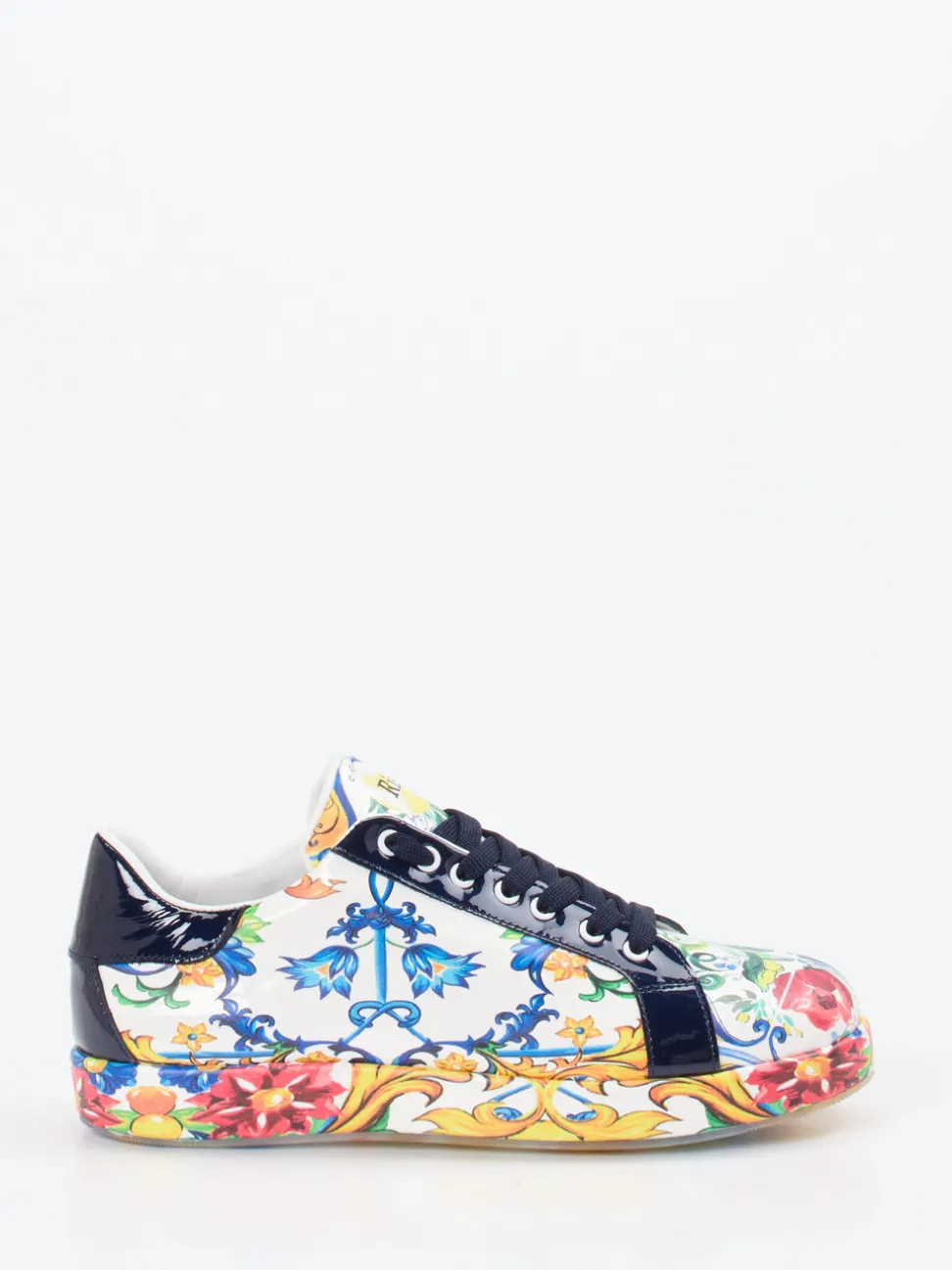 Rise – Sneaker aus geprägtem Leder mit Barockprint