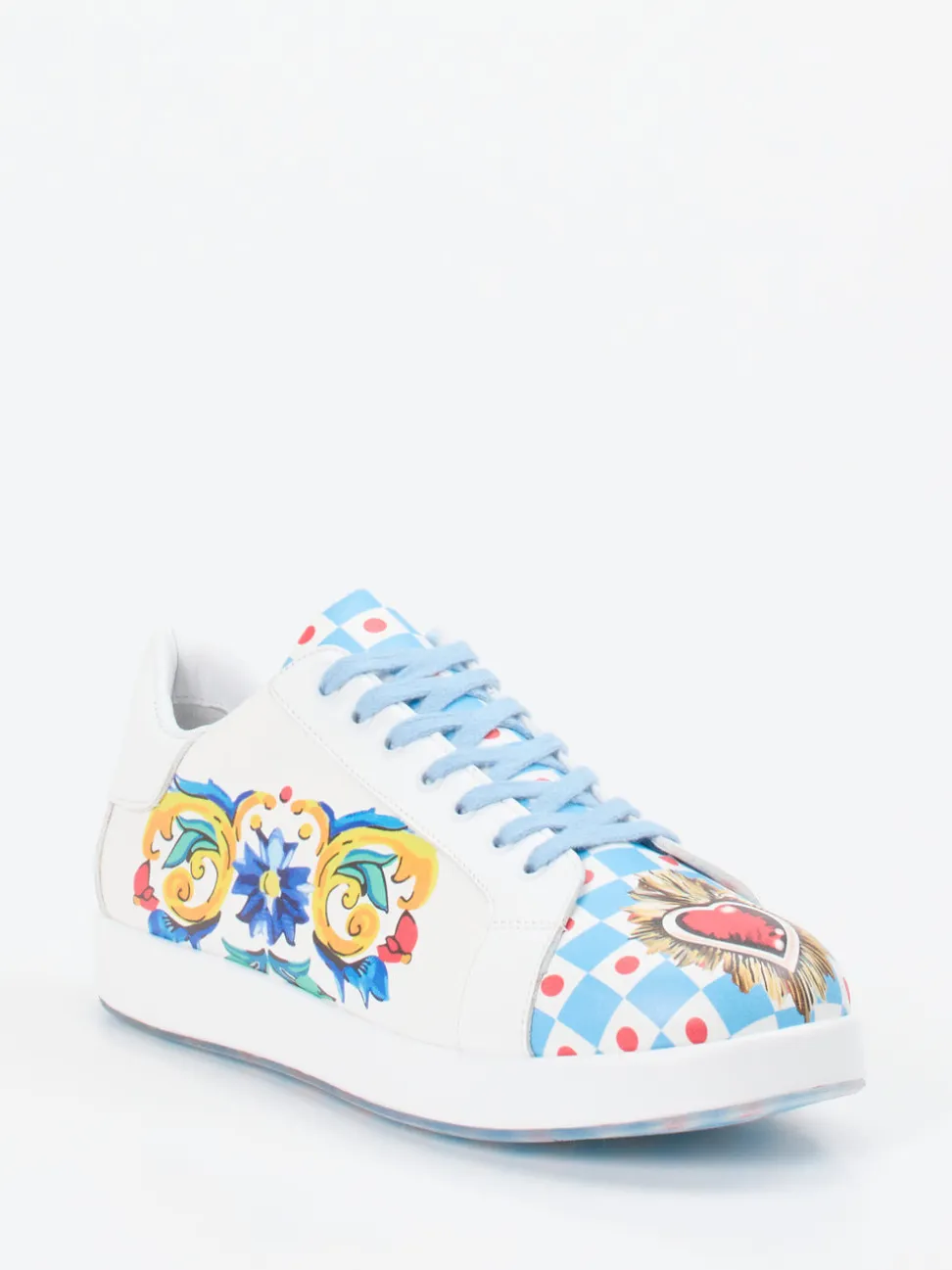 Rise – Sneaker aus Leder mit Allover-Grafikprint