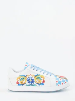 Rise – Sneaker aus Leder mit Allover-Grafikprint