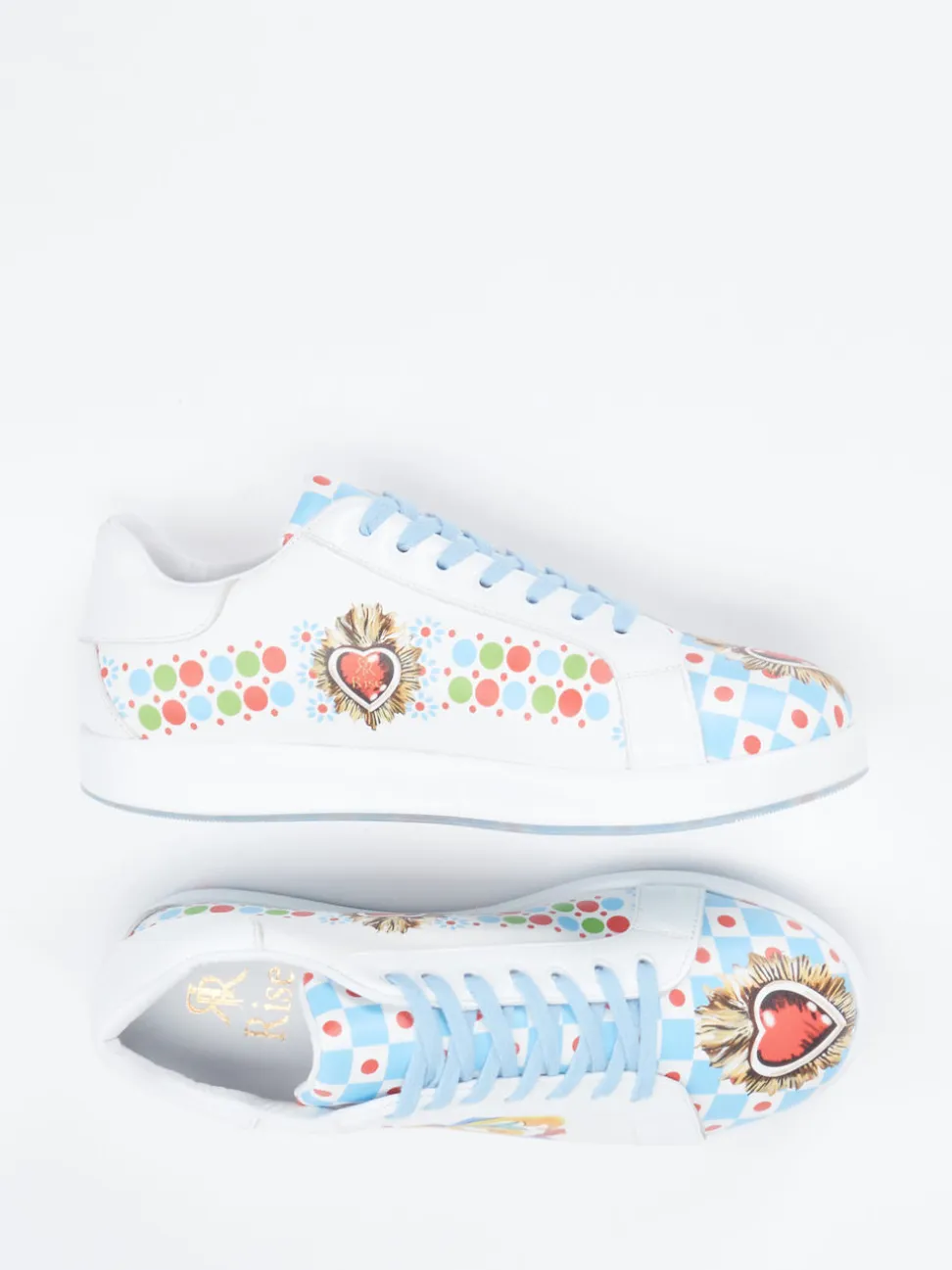 Rise – Sneaker aus Leder mit Allover-Grafikprint
