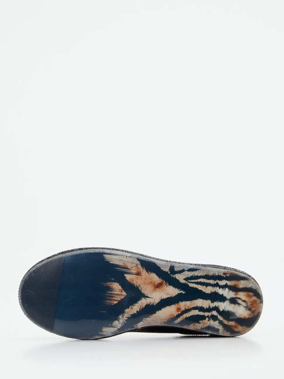 Rise – Sneaker aus Metallic mit Strass und Animal-Print