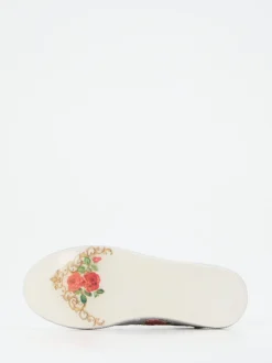 Rise – Sneaker aus Metallicleder mit Strassdetails