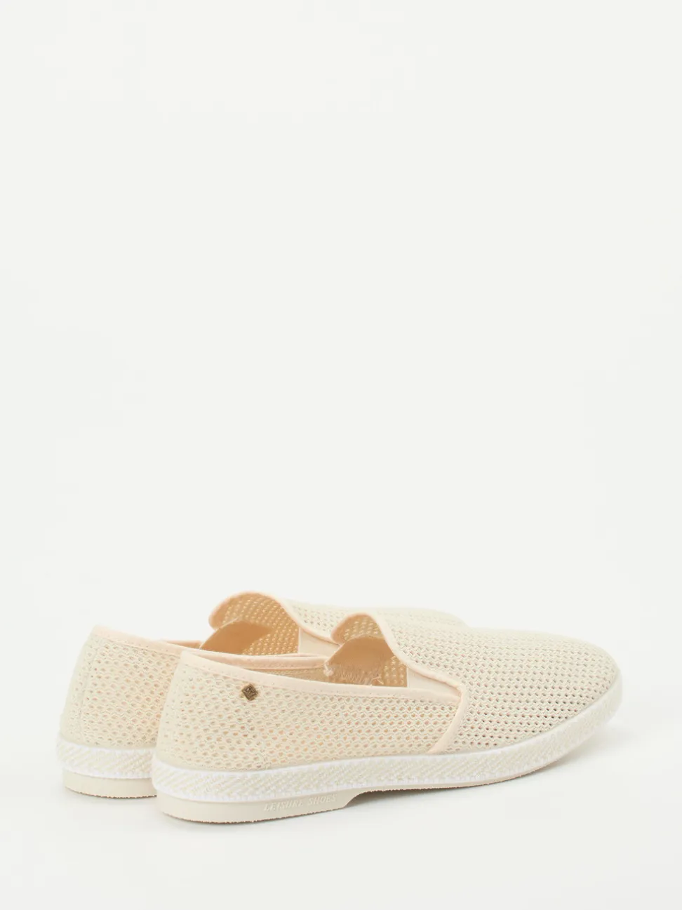 Rivieras – Slip-On Sneaker aus Mesh-Textil Beige