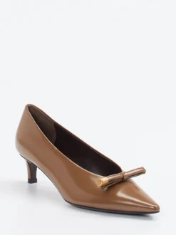 Roberto Festa – Kitten Heels aus Hochglanzleder karamell