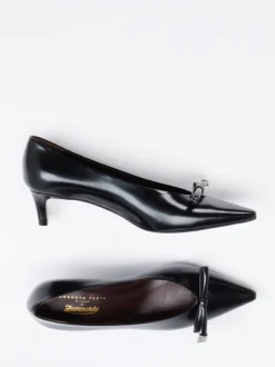 Roberto Festa – Pumps aus Hochglanzleder Schwarz