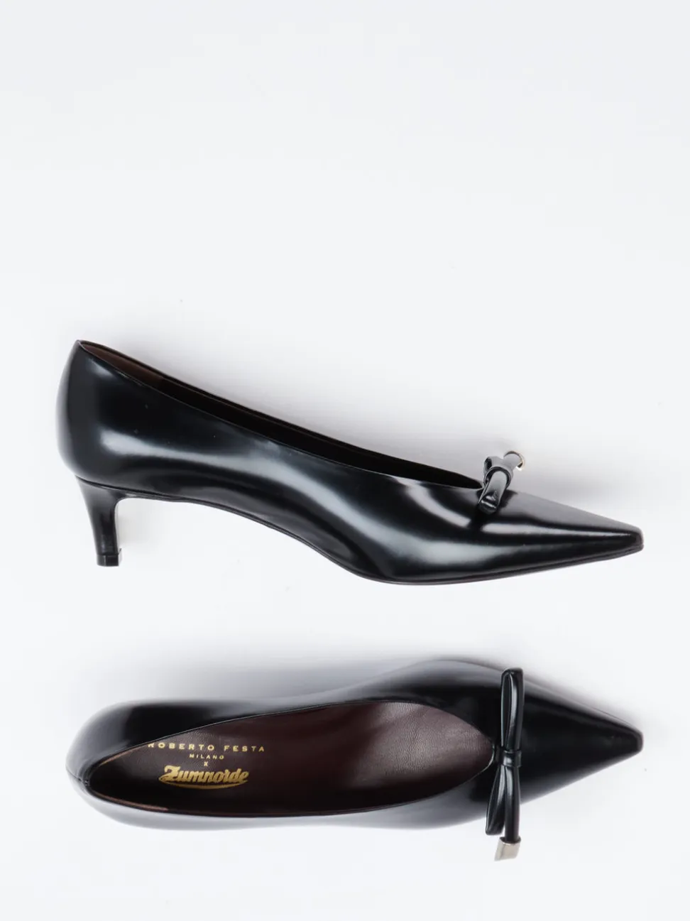 Roberto Festa – Pumps aus Hochglanzleder Schwarz