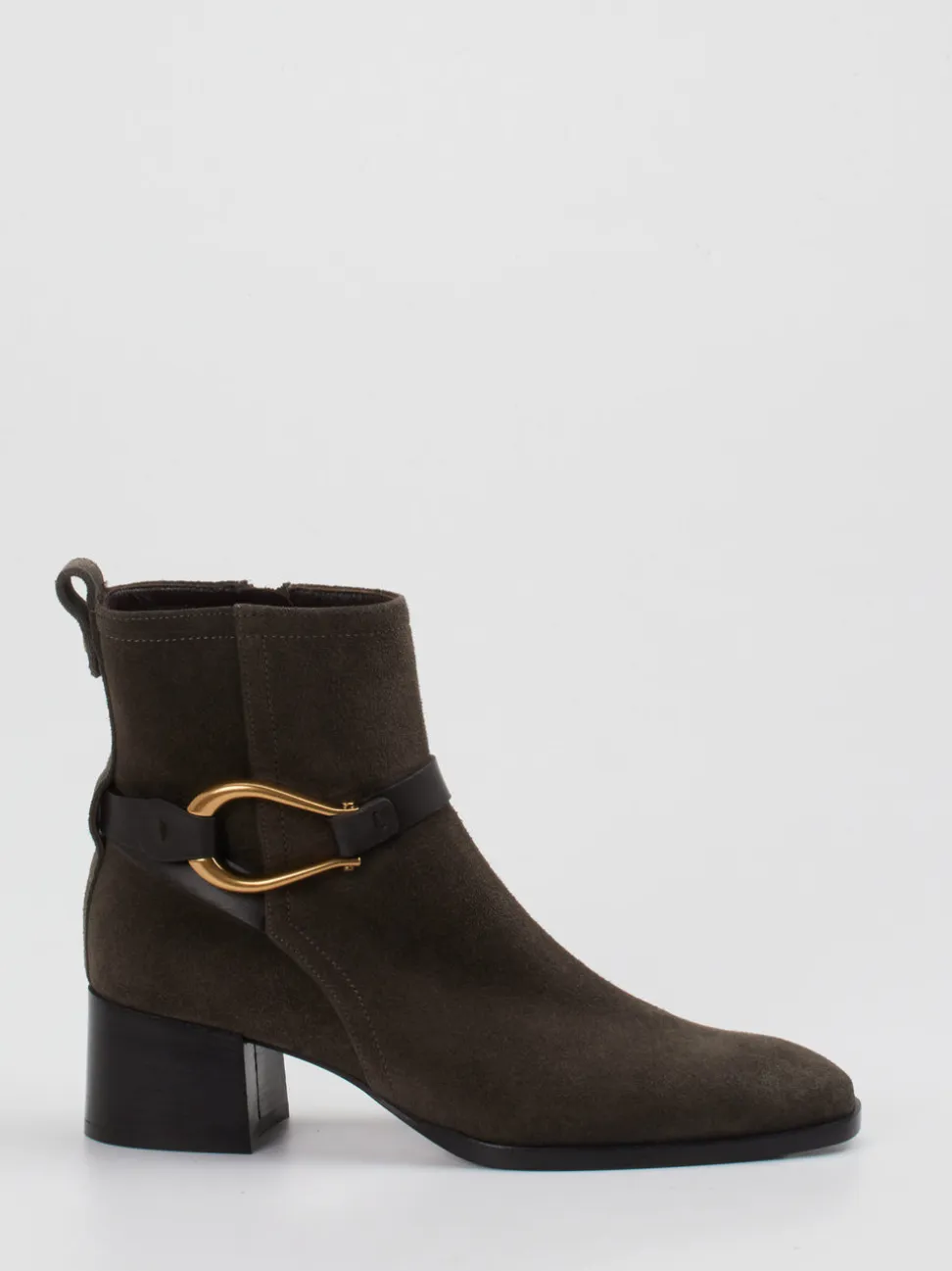 Roberto Festa X Zumnorde – Stiefeletten aus Veloursleder Dunkeloliv