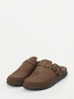 Rohde – Clogs aus Nubukleder in Braun