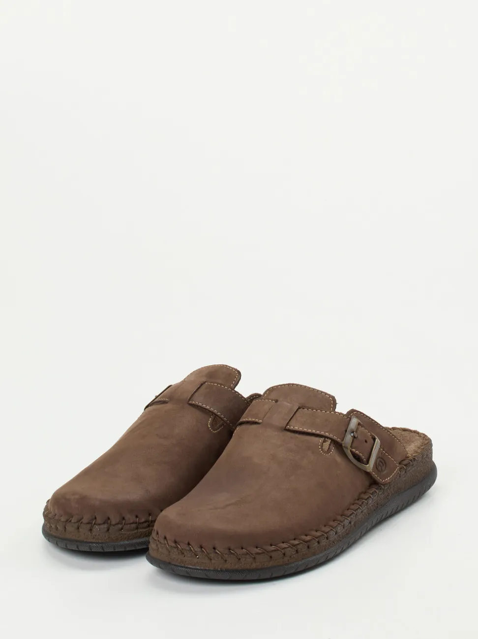 Rohde – Clogs aus Nubukleder in Braun