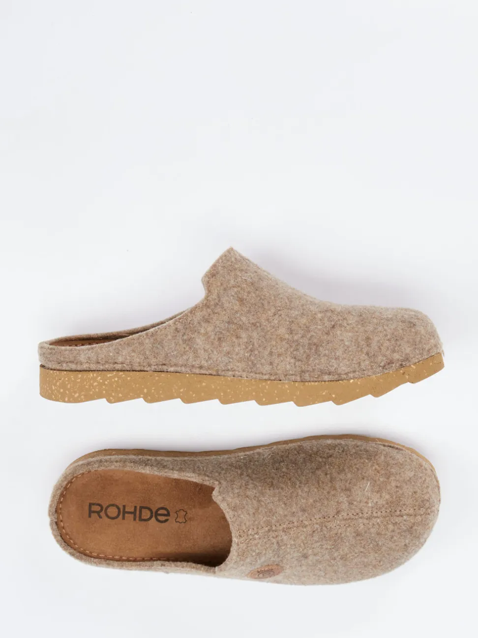 Rohde – Filzpantoffeln aus Soft-Filz in Beige