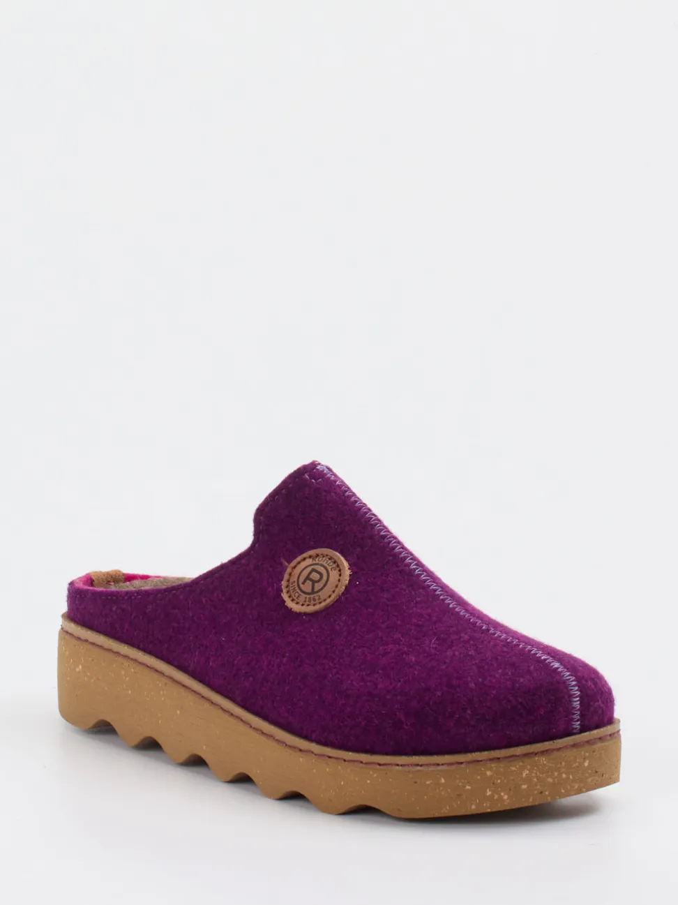 Rohde – Hausschuh-Clogs aus Filz Violett