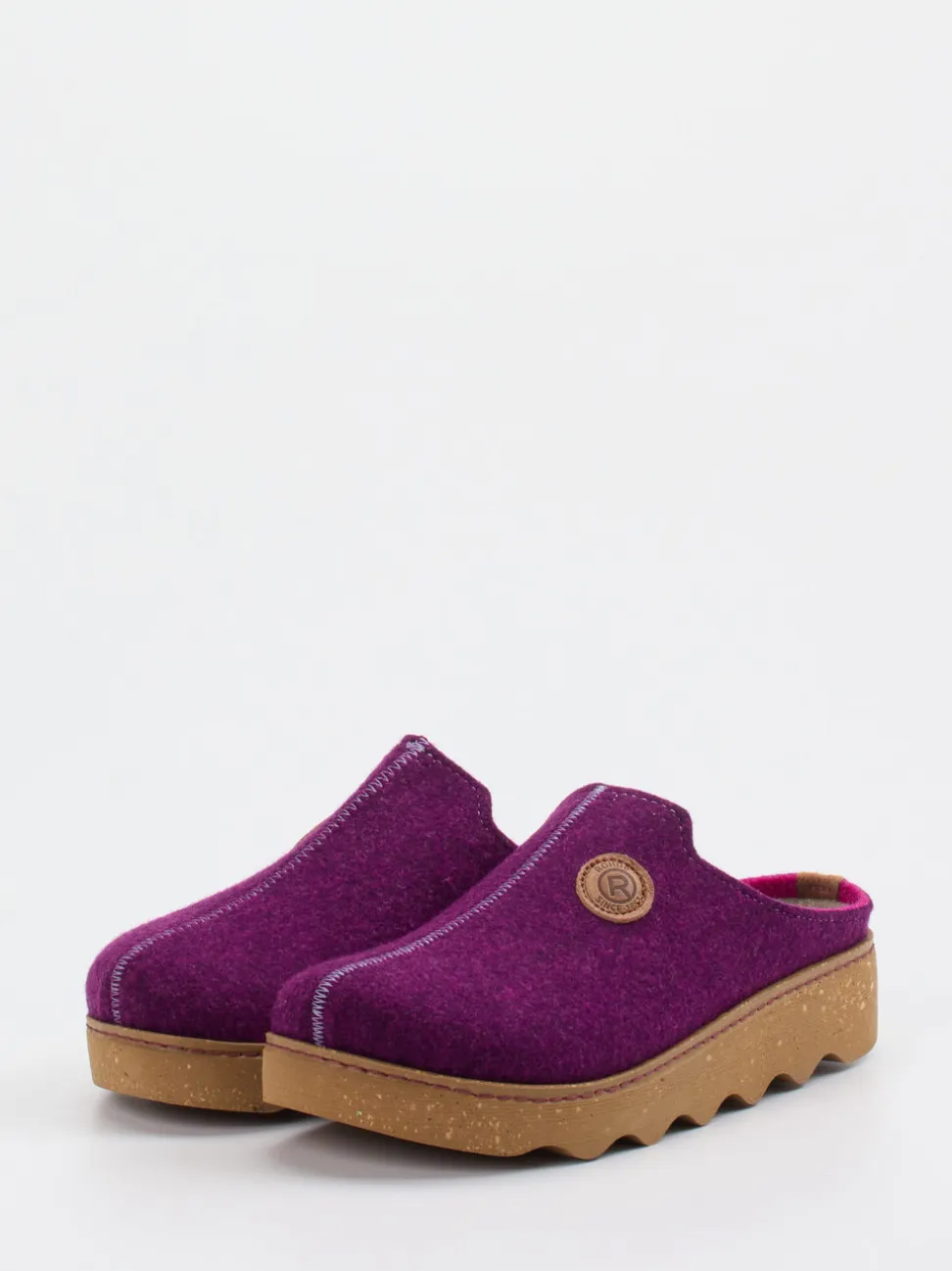 Rohde – Hausschuh-Clogs aus Filz Violett