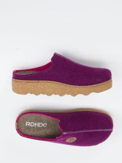 Rohde – Hausschuh-Clogs aus Filz Violett