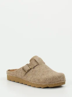 Rohde – Hausschuh-Clogs aus Filz in Beige
