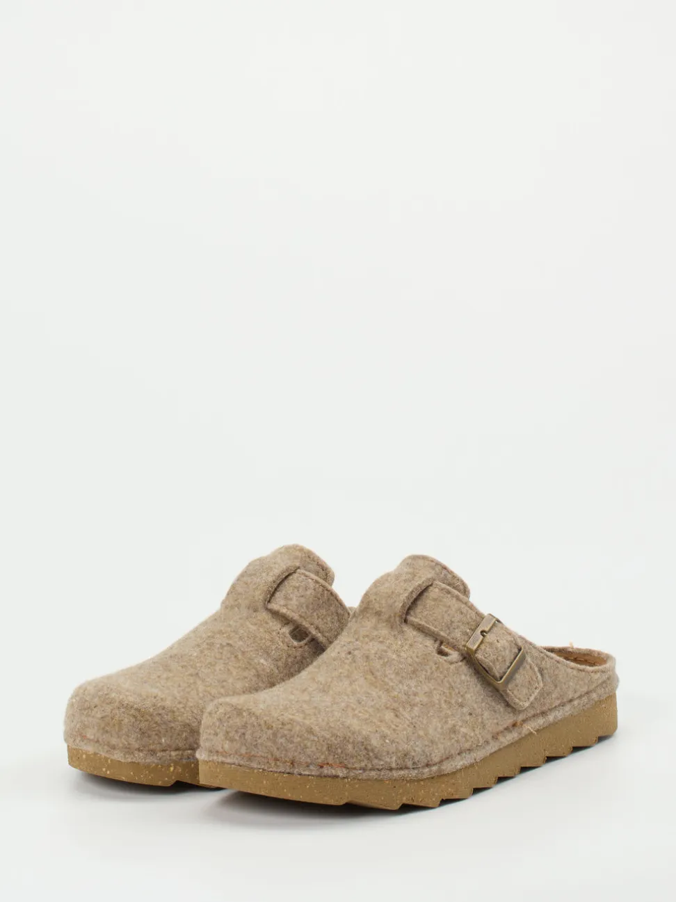 Rohde – Hausschuh-Clogs aus Filz in Beige