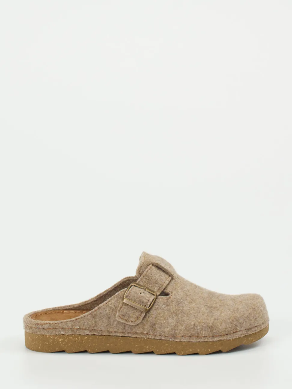 Rohde – Hausschuh-Clogs aus Filz in Beige