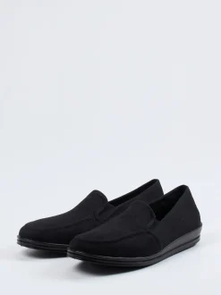 Rohde – Hausschuh-Slipper aus Textil in Schwarz