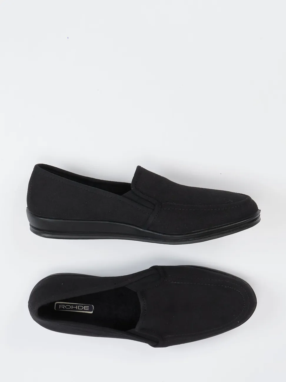 Rohde – Hausschuh-Slipper aus Textil in Schwarz