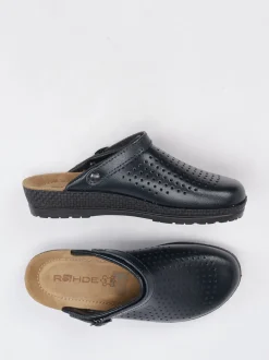 Rohde – Komfort-Clogs aus Kalbleder blau