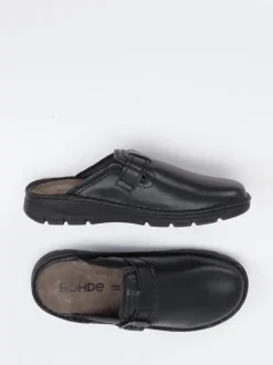 Rohde – Komfort-Clogs aus Leder Schwarz