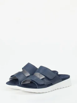 Rohde – Komfort-Pantolette aus Nubukleder marineblau