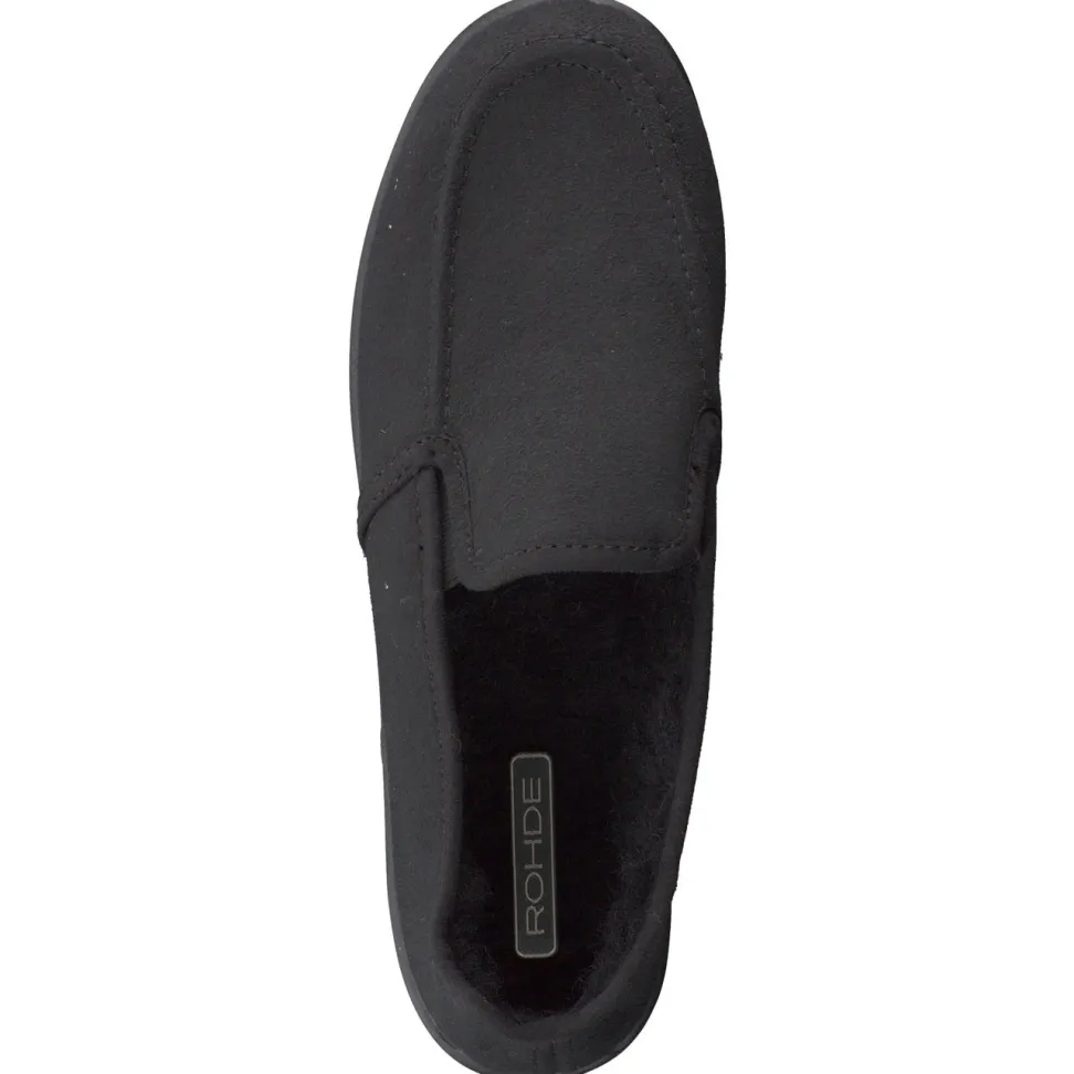 Rohde – Komfort-Slipper aus Textil schwarz