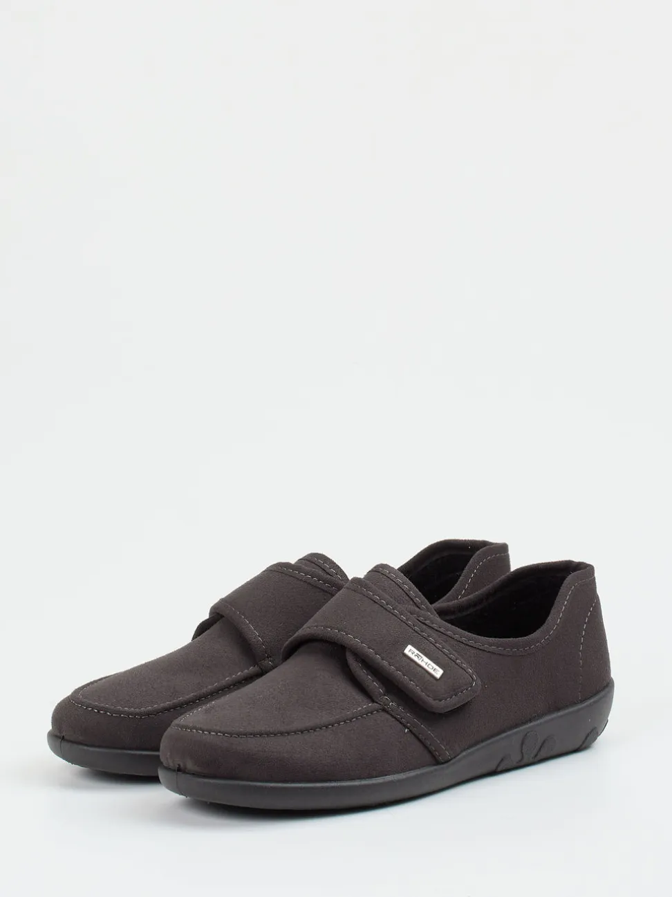 Rohde – Komfort-Slipper aus Textil Dunkelbraun