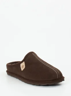 Rohde – Pantoffeln aus Veloursleder Dunkelbraun