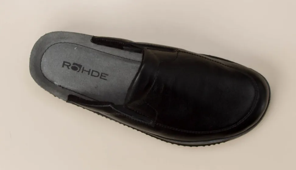 Rohde – Pantolette aus Kalbleder schwarz