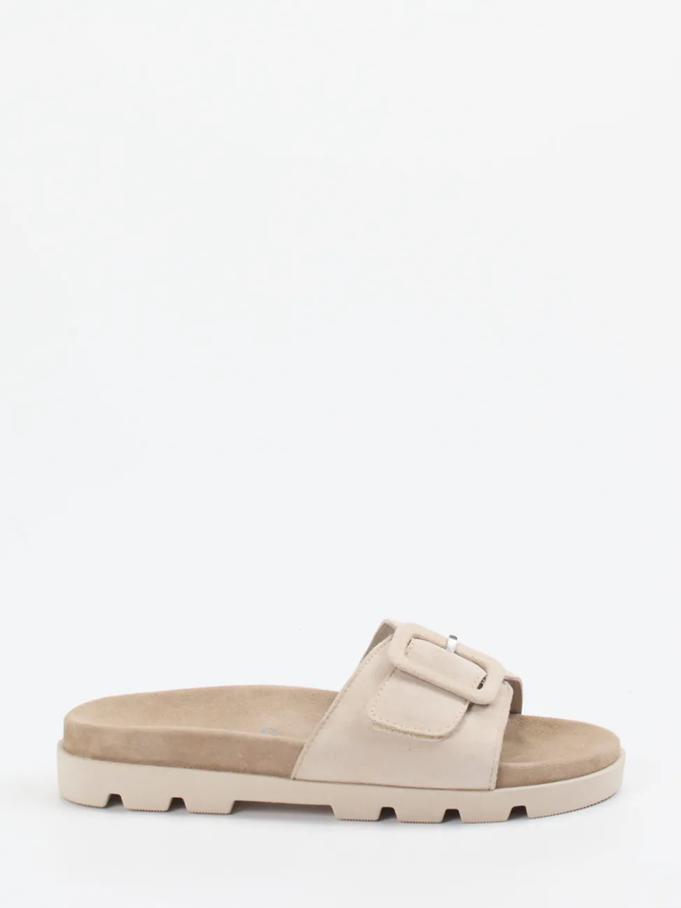 Rohde – Pantolette aus Veloursleder beige