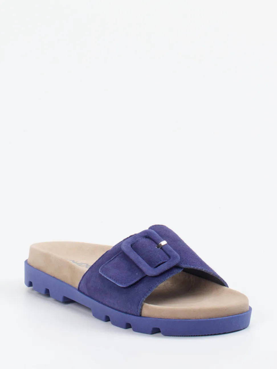 Rohde – Pantolette aus Veloursleder Violettblau