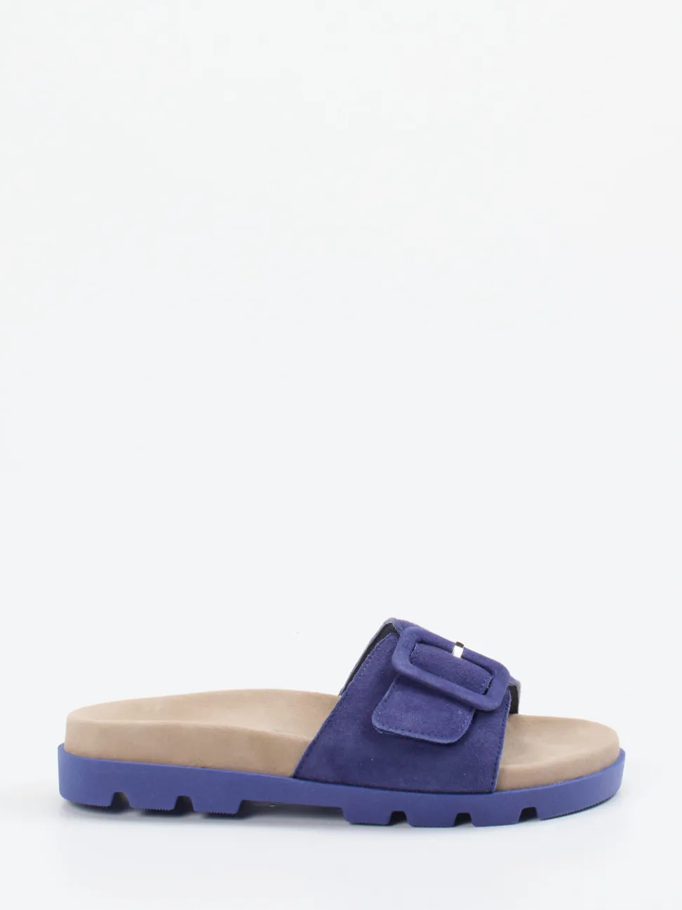 Rohde – Pantolette aus Veloursleder Violettblau