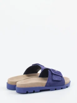 Rohde – Pantolette aus Veloursleder Violettblau