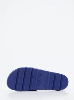 Rohde – Pantolette aus Veloursleder Violettblau
