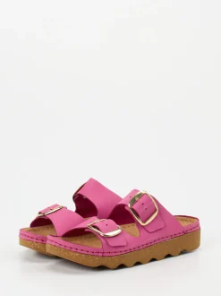 Rohde – Pantoletten aus Nubukleder in Fuchsia